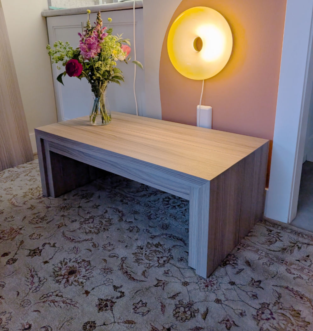 low height extending table hides away small