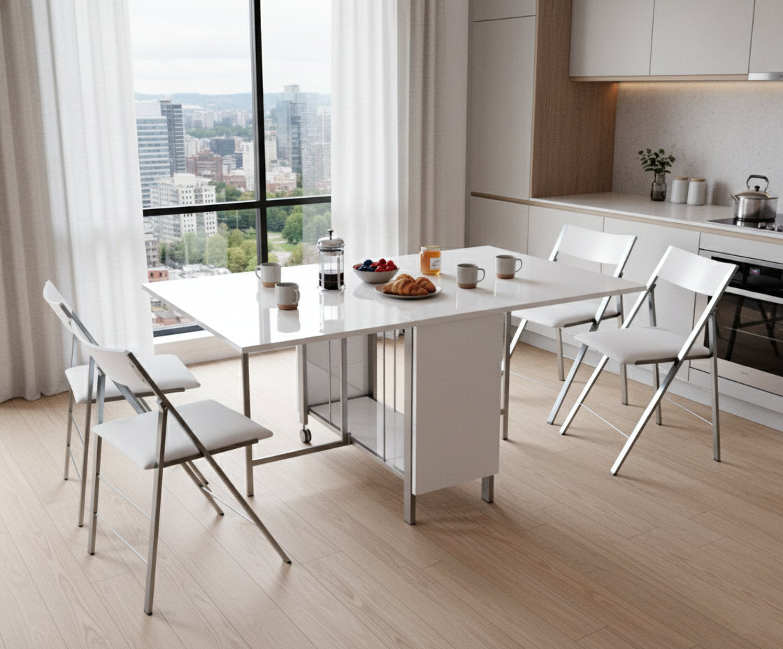 Trojan Console Table with 4 Hidden Nano Chairs