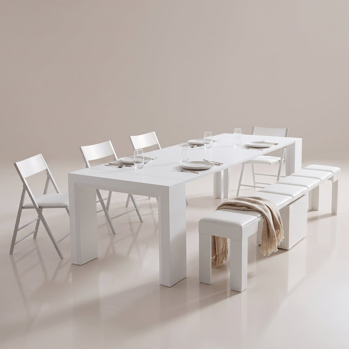 Ultimate Junior Giant dinner set extended | Glossy White Universal