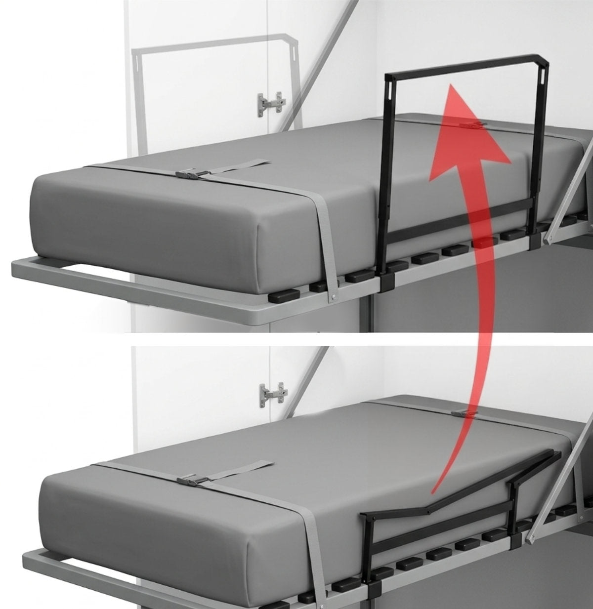 folding guard rails on vertical bunks from Expand Furniture | Universal