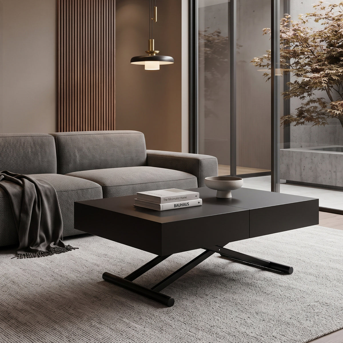box coffee table low height adjusting coffee table from Expand Furniture | Wood Black