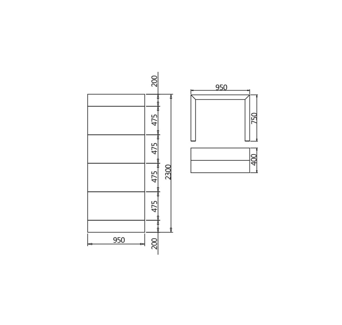 Extending Glass table - mm dimensions