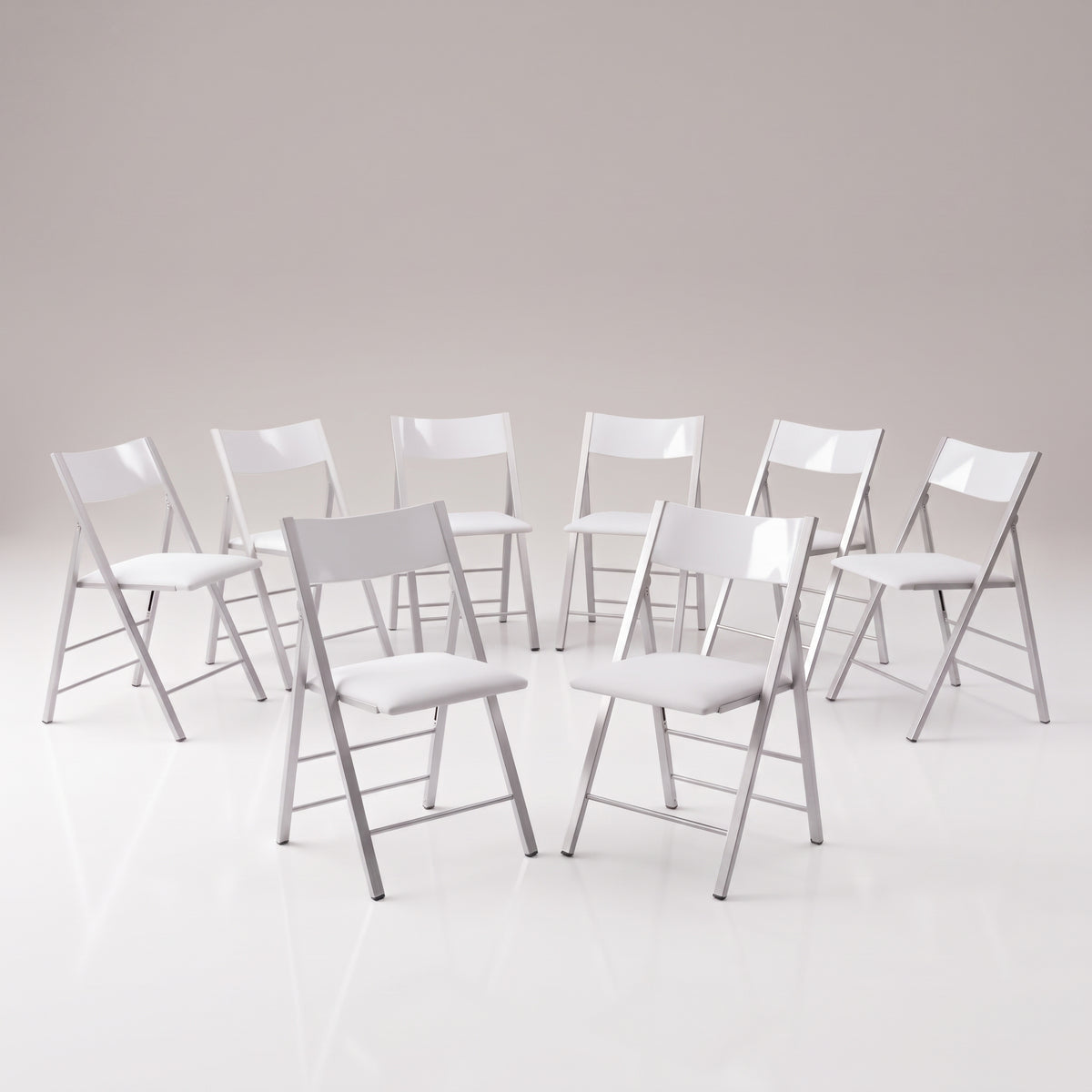 Nano Thin Modern Folding chairs build your own 8 dining set bundle 