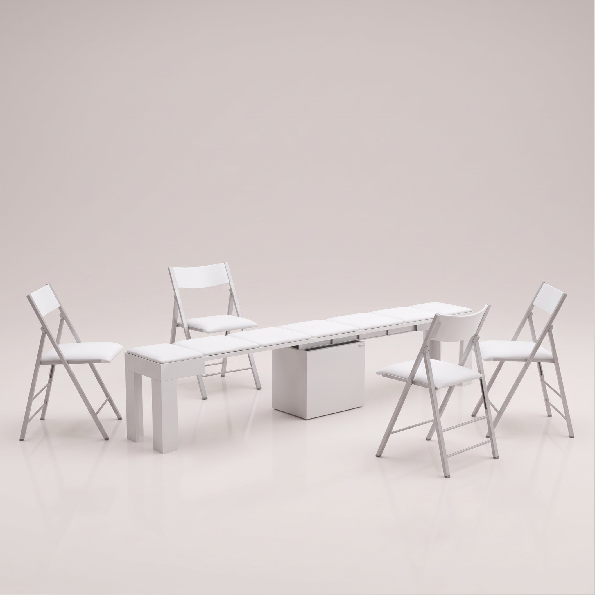 Bench and Chair Bundle: 4x Nano + 1x Scatola M – Expand Furniture Bench and Chair Bundle: 4x Nano + 1x Scatola M – Expand Furniture