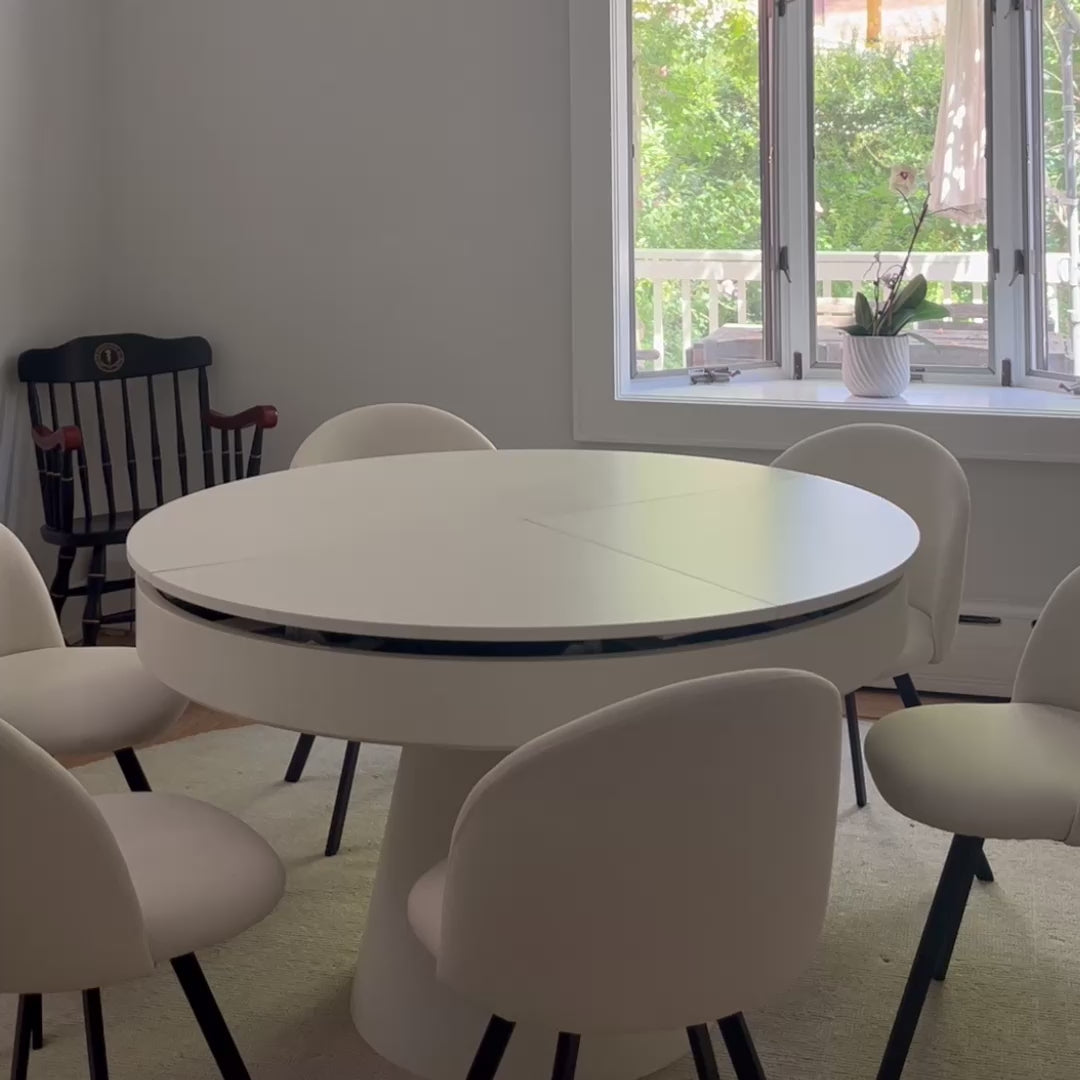 Compass Table Video | White