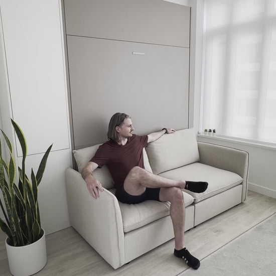 Panel Mosaic demonstration of wall bed sofa | Dune 