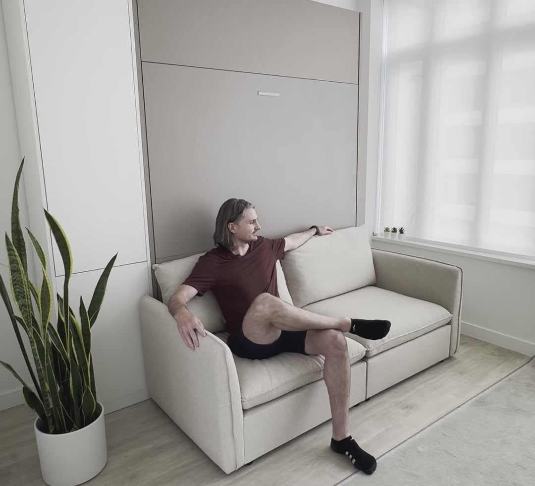 Panel Mosaic demonstration of wall bed sofa | Dune 