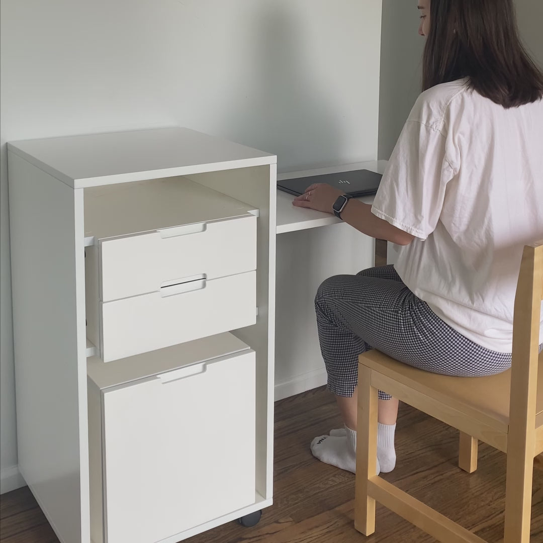 Micro Office with hidden chair demo | Universal