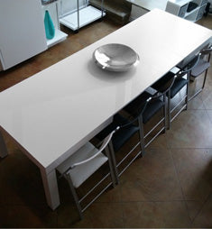 The Pillar White Extending Dining Room Table