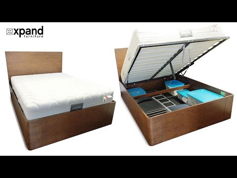 Pratico Version 2 deep storage lift bed by Expand Furniture