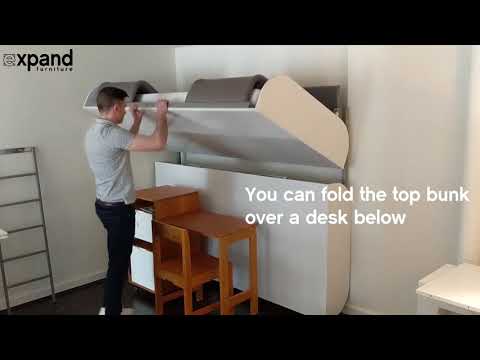 Hover Thin Folding Bunk beds only 1 foot deep