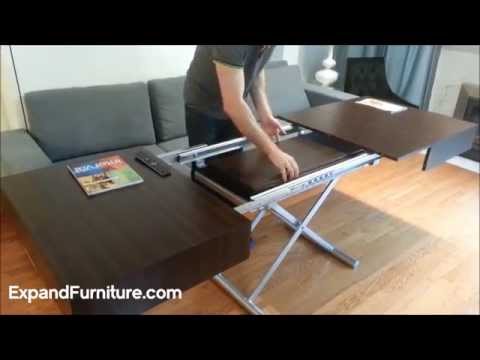 Wall bed sofa and convertible box coffee table demonstration from expand furniture