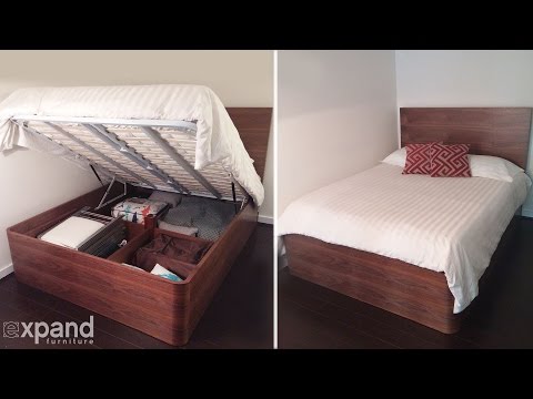 Pratico lift Storage Bed with Round Corners