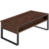 Boost Storage Lift top table with chocolate walnut panel and black legs - closed