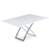 Expand Table in glossy white with hydraulic lift coffee dinner table transformer