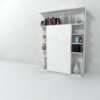 Revolving-italian-wall-bed-with-library-vertical-storage
