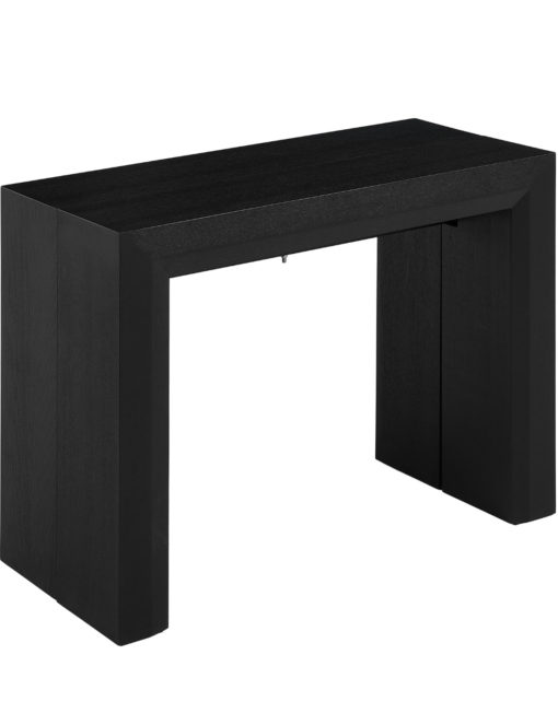 Junior Giant Revolution in black wood finish - extending table seats 12 from small console