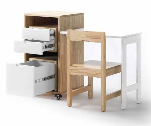 Ludovico Micro office award winning chair hides in cabinet