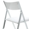 white nano folding chairs shown from the back view