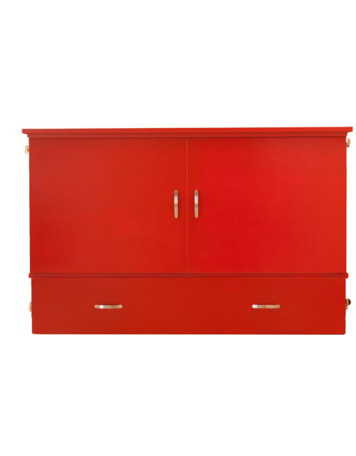 custom-cabinet-bed-in-red-paint