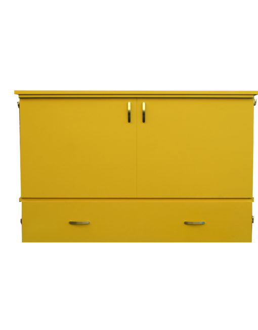custom-cabinet-bed-in-yellow-paint