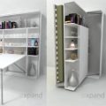 REVOLVING BOOK CASE, BED, & TABLE FROM EXPAND FURNITURE