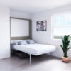 Compatto-compacting-Murphy-Bed-Sofa-white-with-mixed-wood-outside-and-grey-sofa-3
