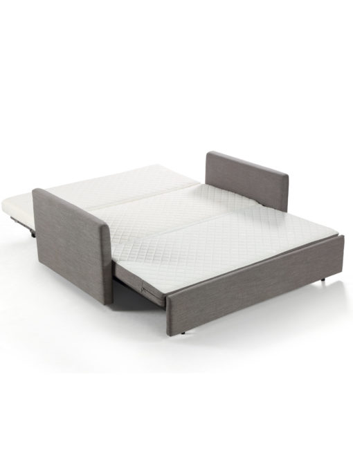 The Harmony Queen sofa bed opens into a comfortable memory foam sleep - grey