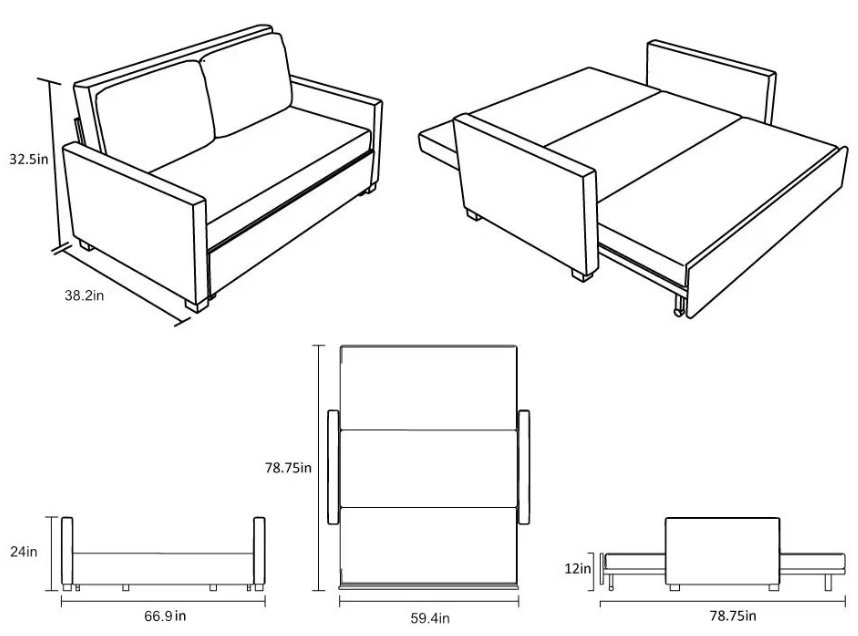 Harmony – King Sofa bed with Memory Foam - Expand Furniture - Folding  Tables, Smarter Wall Beds, Space Savers