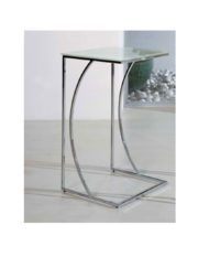 Crescent-side-table-in-chrome-and-white-glass