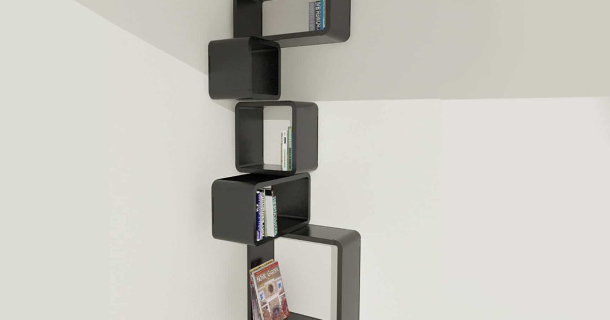 Modular Corner Cube Shelf M Expand, Modular Wall Shelves