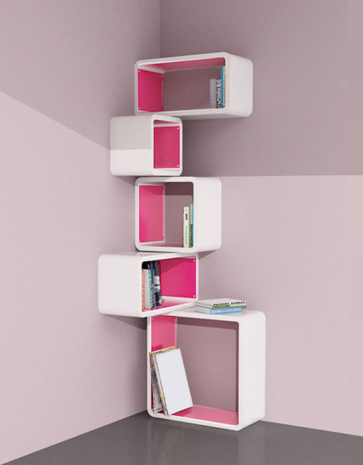 Modular-Corner-Cube-Wall-Shelf-M-in-white-and-Pink