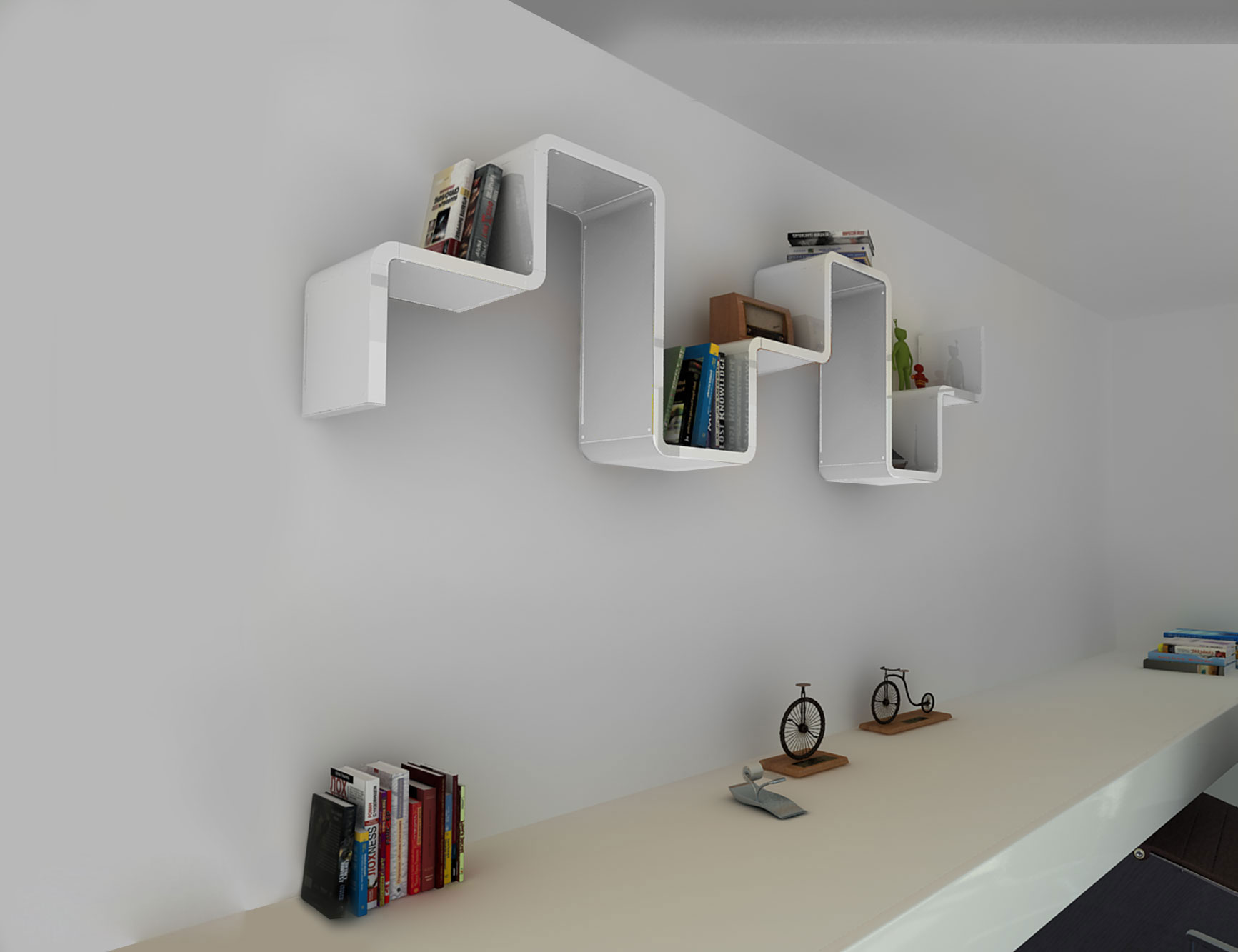 K2 Modular Staggered Shelving Expand Furniture