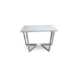 Mini-Flip-Console-to-dining-table-in-glossy-white-and-silver-legs