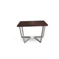 Mini-Flip-Console-to-dining-table-in-walnut-with-silver-legs