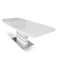 Opulent-extending-glass-dinner-table-with-thick-base-for-kitchen-or-apartment