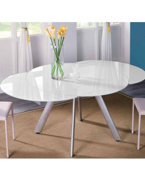 The Butterfly Expandable Round Glass Dining Table - Expand ...