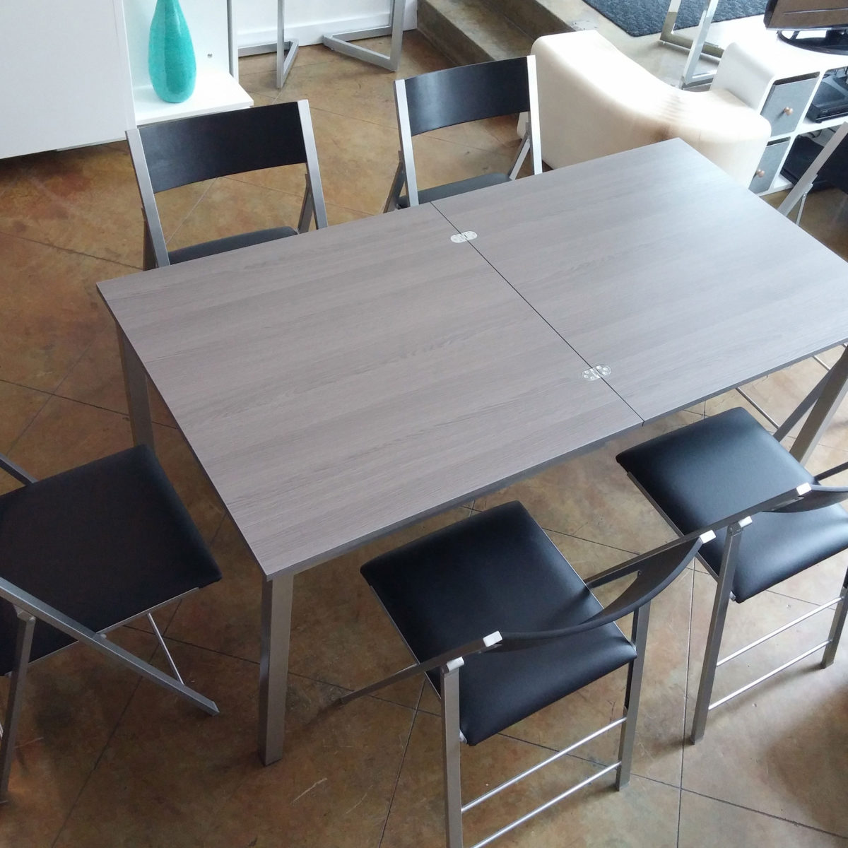 Echo Square Grey Table With 6 Black Folding Chairs 1 1200x1200 