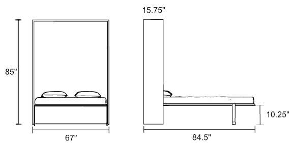 Hover murphy bed queen size expand furniture