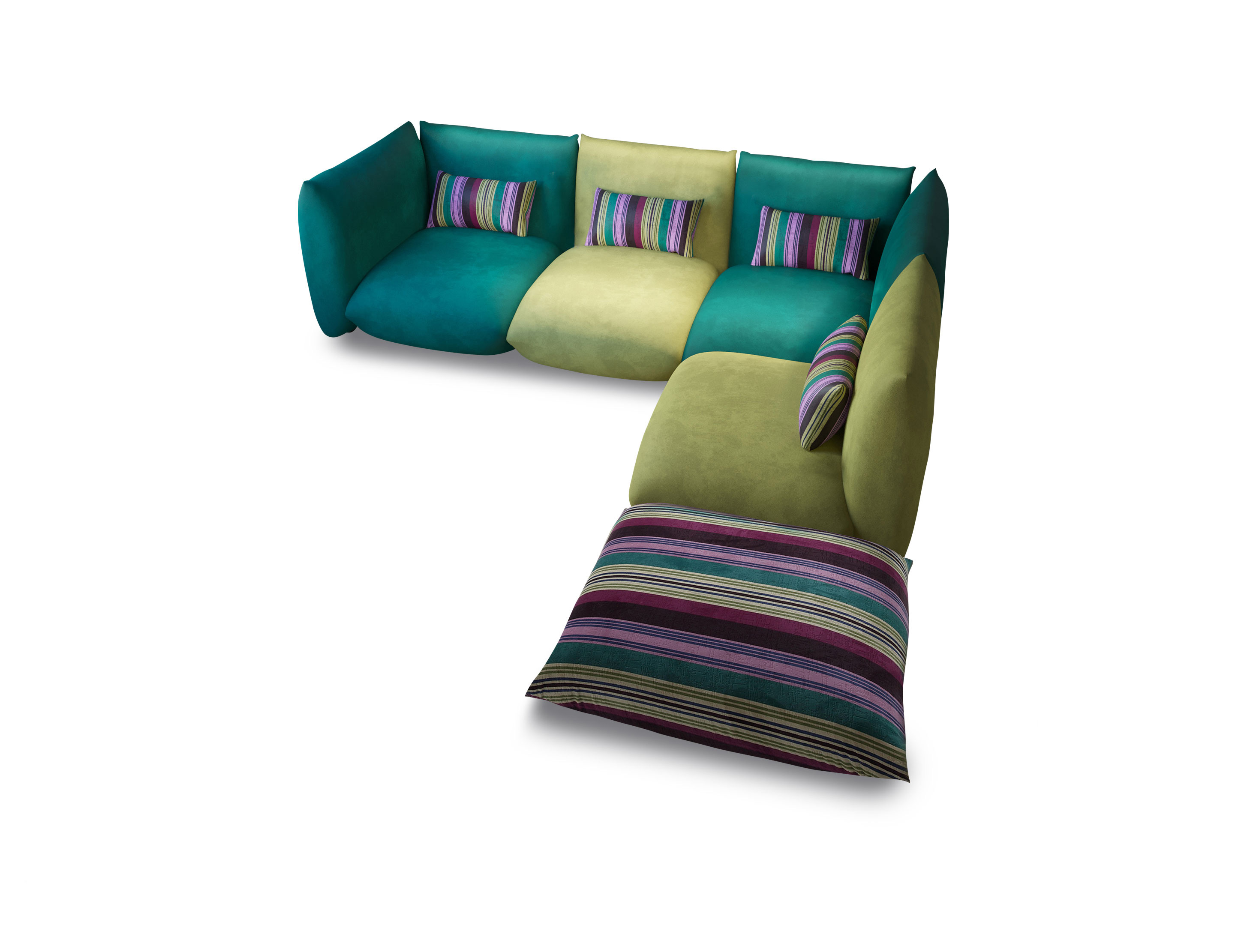 Modular Low Profile Sectional Sofa Set