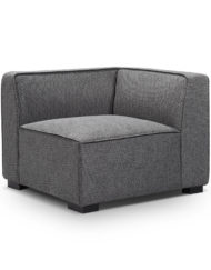 Soft Cube Modern grey sofa - Modular Corner Seat Module from angle