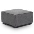 Soft Cube Modern grey sofa - Modular Ottoman Module from angle