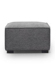 Soft Cube Modern grey sofa - Modular Ottoman Module from side