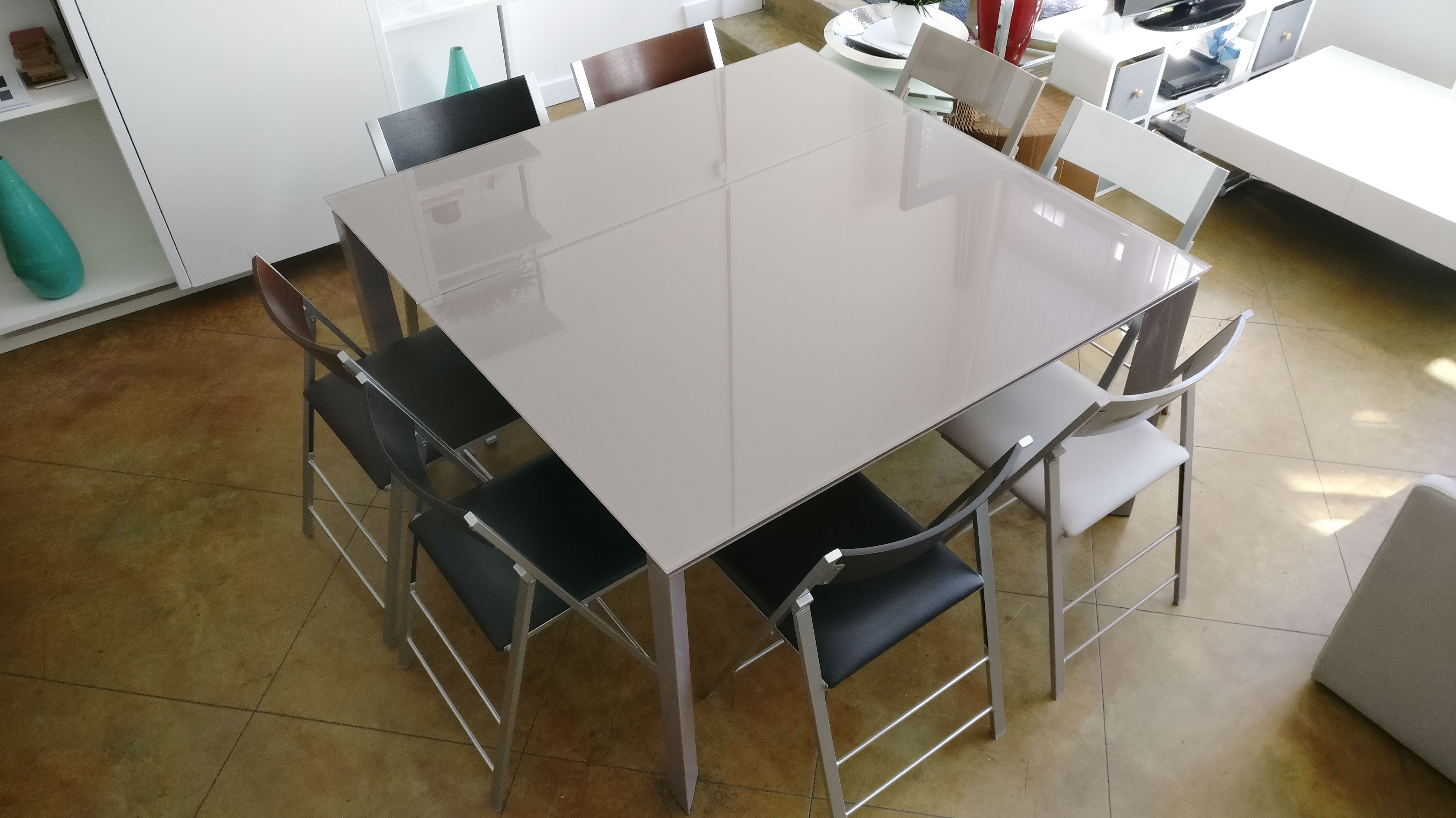 The Frame Rectangle To Square Extendable Table
