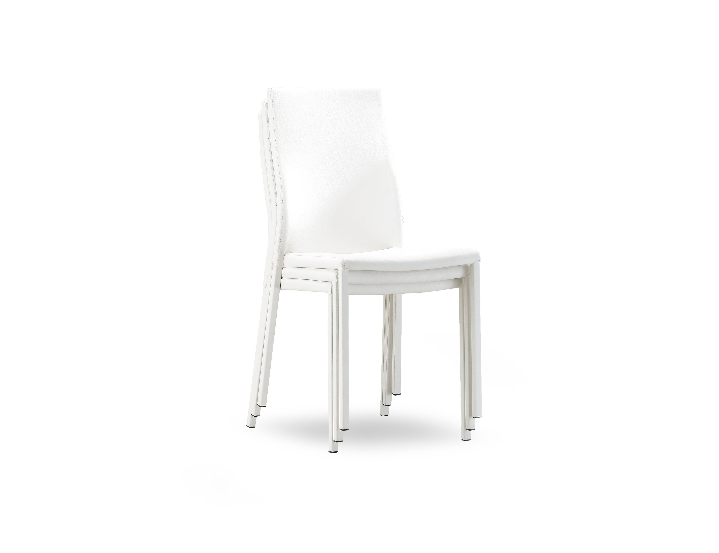 Bella White – Designer Stackable Chairs, Set of 4 – Expand