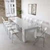 Cubist-transforming-extending-console-table-in-glossy-white--panel