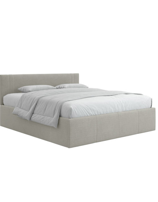 Reveal King grey deep under storage bed with lifting system in Sand Beige