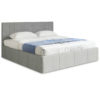 Reveal Queen lift storage bed in new light grey fabric in closed form with hidden storage