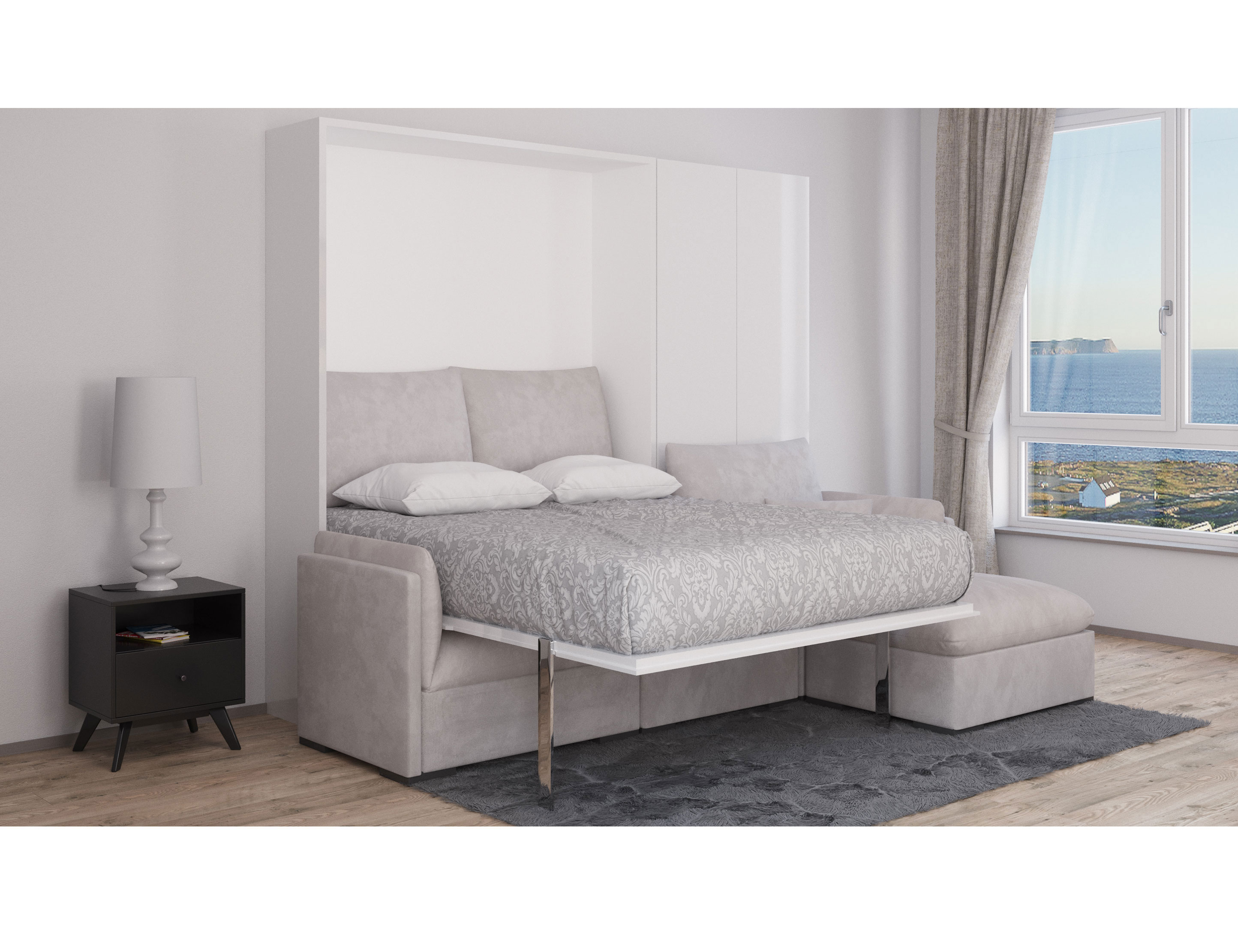 wall mounted bed with sofa price