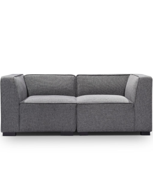 The Soft Cube Love Seat 2 person Sofa - grey square sofa modular design